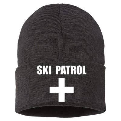 Skiing First Aid Winter Ski Patrol Sustainable Knit Beanie