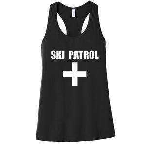 Skiing First Aid Winter Ski Patrol Women's Racerback Tank