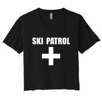 Skiing First Aid Winter Ski Patrol Women's Crop Top Tee