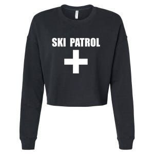 Skiing First Aid Winter Ski Patrol Cropped Pullover Crew