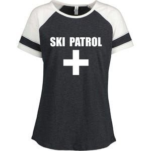 Skiing First Aid Winter Ski Patrol Enza Ladies Jersey Colorblock Tee