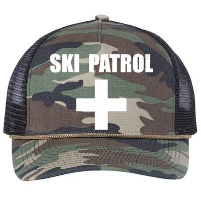 Skiing First Aid Winter Ski Patrol Retro Rope Trucker Hat Cap