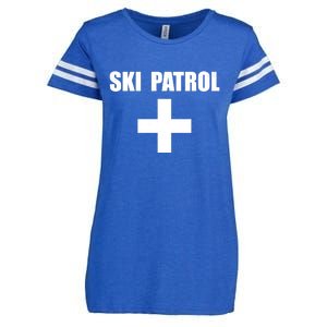 Skiing First Aid Winter Ski Patrol Enza Ladies Jersey Football T-Shirt