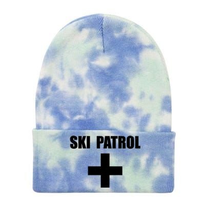 Skiing First Aid Winter Ski Patrol Tie Dye 12in Knit Beanie