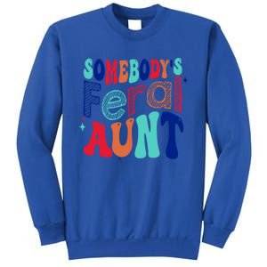 Somebodys Feral Aunt Groovy Mothers Day Cute Gift Sweatshirt