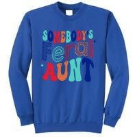 Somebodys Feral Aunt Groovy Mothers Day Cute Gift Sweatshirt