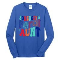 Somebodys Feral Aunt Groovy Mothers Day Cute Gift Tall Long Sleeve T-Shirt