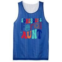 Somebodys Feral Aunt Groovy Mothers Day Cute Gift Mesh Reversible Basketball Jersey Tank