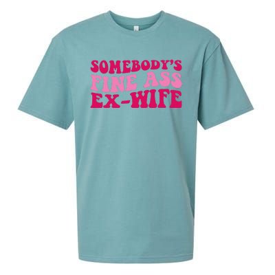 Somebody's Fine Ass ExWife Funny Mom Saying Sueded Cloud Jersey T-Shirt