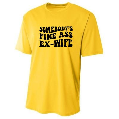 Somebody's Fine Ass ExWife Youth Performance Sprint T-Shirt