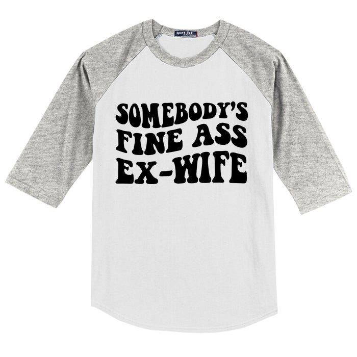 Somebody's Fine Ass ExWife Kids Colorblock Raglan Jersey