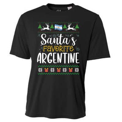 SantaS Favorite Argentine Argentina Ugly Christmas Sweater Cooling Performance Crew T-Shirt