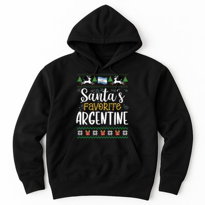 SantaS Favorite Argentine Argentina Ugly Christmas Sweater Hoodie