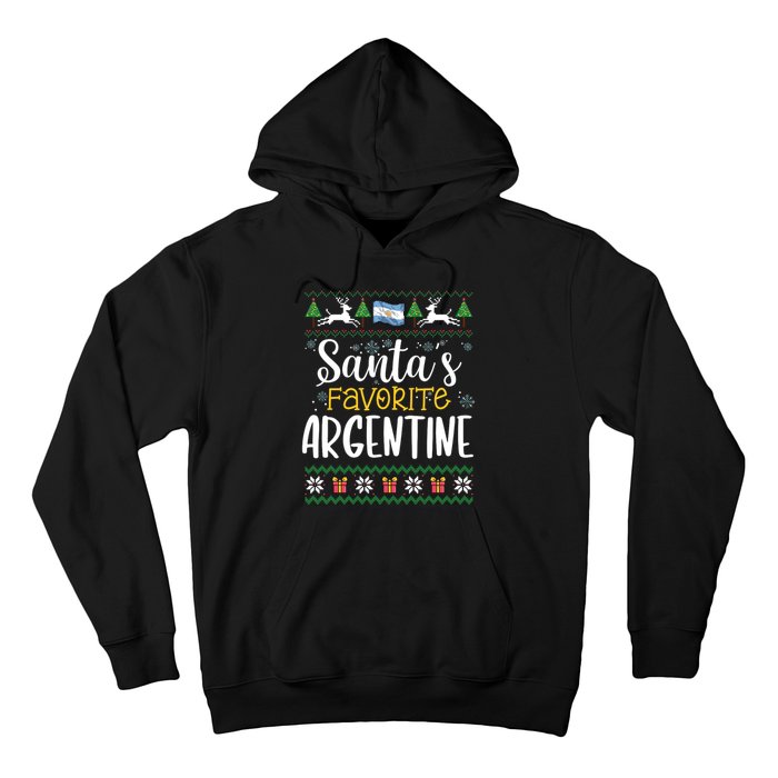 SantaS Favorite Argentine Argentina Ugly Christmas Sweater Hoodie