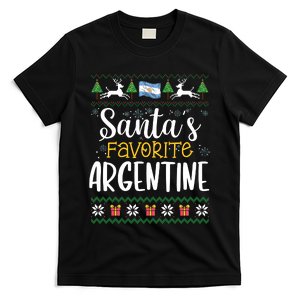 SantaS Favorite Argentine Argentina Ugly Christmas Sweater T-Shirt