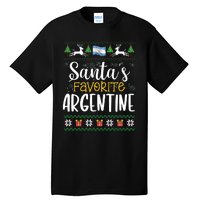 SantaS Favorite Argentine Argentina Ugly Christmas Sweater Tall T-Shirt