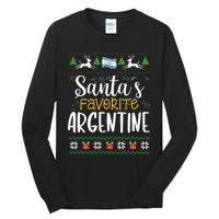 SantaS Favorite Argentine Argentina Ugly Christmas Sweater Tall Long Sleeve T-Shirt