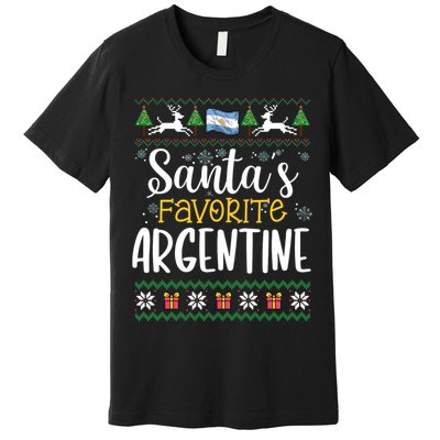 SantaS Favorite Argentine Argentina Ugly Christmas Sweater Premium T-Shirt