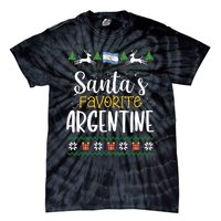 SantaS Favorite Argentine Argentina Ugly Christmas Sweater Tie-Dye T-Shirt