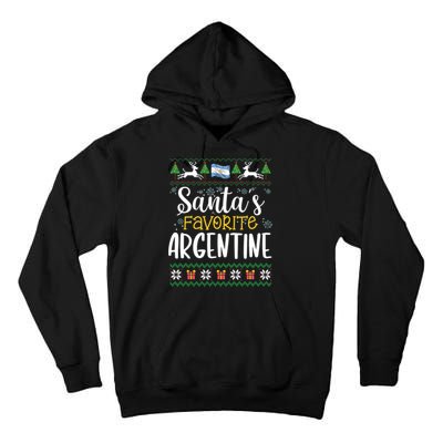 SantaS Favorite Argentine Argentina Ugly Christmas Sweater Tall Hoodie