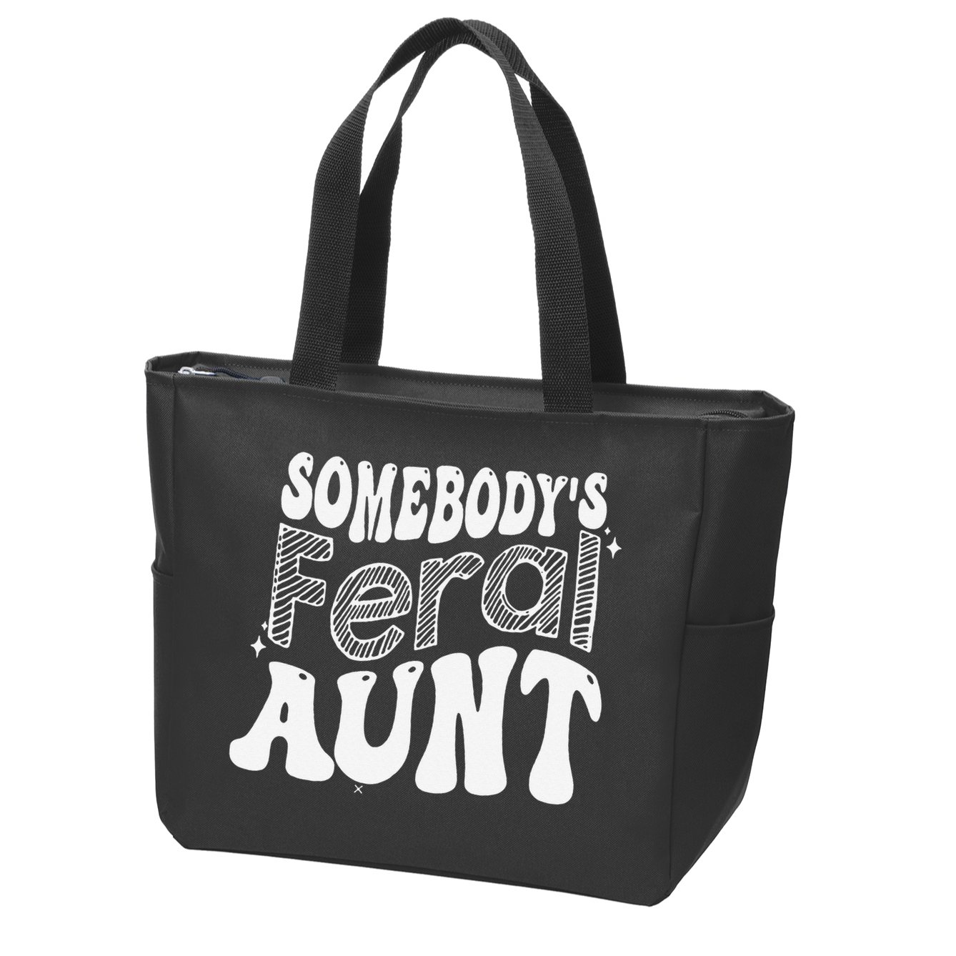 Somebody's Feral Aunt Zip Tote Bag