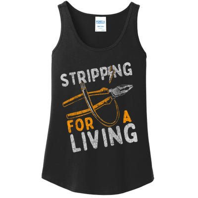 Stripping For A Living Electrician Work Electrical Worker Ladies Essential Tank