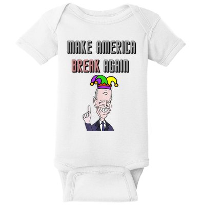 Socialdudtees Funny Anti Joe Biden Make America Break Again Baby Bodysuit