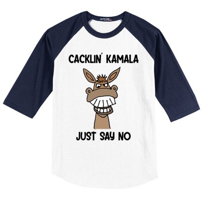 Socialdudtees Funny Anti Kamala Harris Laughing Donkey Baseball Sleeve Shirt