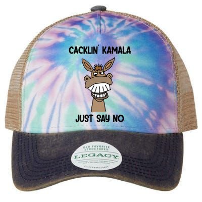 Socialdudtees Funny Anti Kamala Harris Laughing Donkey Legacy Tie Dye Trucker Hat