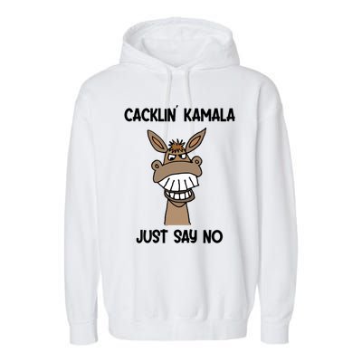 Socialdudtees Funny Anti Kamala Harris Laughing Donkey Garment-Dyed Fleece Hoodie