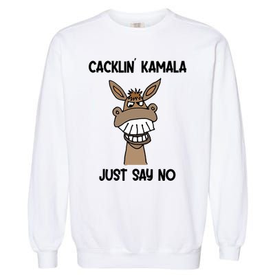 Socialdudtees Funny Anti Kamala Harris Laughing Donkey Garment-Dyed Sweatshirt