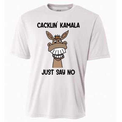 Socialdudtees Funny Anti Kamala Harris Laughing Donkey Cooling Performance Crew T-Shirt