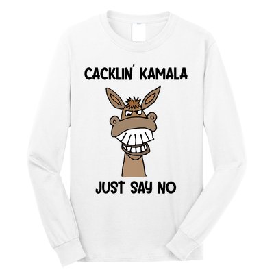 Socialdudtees Funny Anti Kamala Harris Laughing Donkey Long Sleeve Shirt