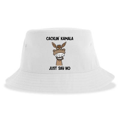 Socialdudtees Funny Anti Kamala Harris Laughing Donkey Sustainable Bucket Hat