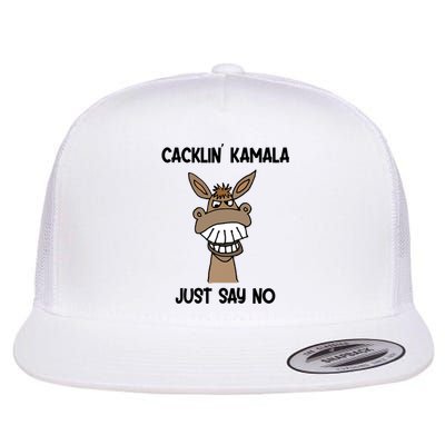 Socialdudtees Funny Anti Kamala Harris Laughing Donkey Flat Bill Trucker Hat