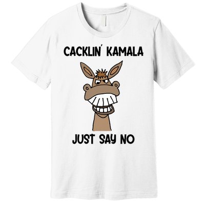 Socialdudtees Funny Anti Kamala Harris Laughing Donkey Premium T-Shirt