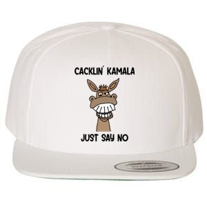 Socialdudtees Funny Anti Kamala Harris Laughing Donkey Wool Snapback Cap