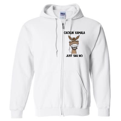 Socialdudtees Funny Anti Kamala Harris Laughing Donkey Full Zip Hoodie