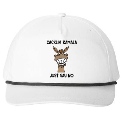 Socialdudtees Funny Anti Kamala Harris Laughing Donkey Snapback Five-Panel Rope Hat