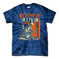 Stripping For A Living Electrician Work Powerline Electrical Tie-Dye T-Shirt