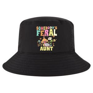 Somebody's Feral Aunt Opossum Wild Auntie Groovy Mushroom Cool Comfort Performance Bucket Hat