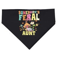 Somebody's Feral Aunt Opossum Wild Auntie Groovy Mushroom USA-Made Doggie Bandana