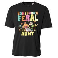 Somebody's Feral Aunt Opossum Wild Auntie Groovy Mushroom Cooling Performance Crew T-Shirt