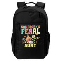 Somebody's Feral Aunt Opossum Wild Auntie Groovy Mushroom Daily Commute Backpack