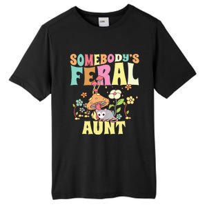 Somebody's Feral Aunt Opossum Wild Auntie Groovy Mushroom Tall Fusion ChromaSoft Performance T-Shirt