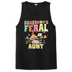 Somebody's Feral Aunt Opossum Wild Auntie Groovy Mushroom PosiCharge Competitor Tank