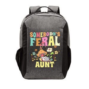 Somebody's Feral Aunt Opossum Wild Auntie Groovy Mushroom Vector Backpack