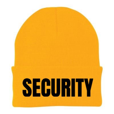 Security Front And Back Print Staff Event Uniform Bouncer Knit Cap Winter Beanie