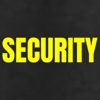 Security Front And Back Print Staff Event Uniform Bouncer 7 Panel Mesh Trucker Snapback Hat