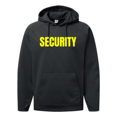 Security Front And Back Print Staff Event Uniform Bouncer Performance Fleece Hoodie